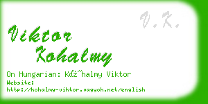 viktor kohalmy business card